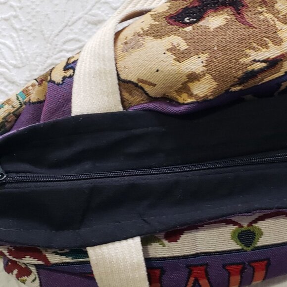 Sam Well Tote Thailand Elephant Woven Multicolor Zip Closure Double-Sided Design - Picture 6 of 7